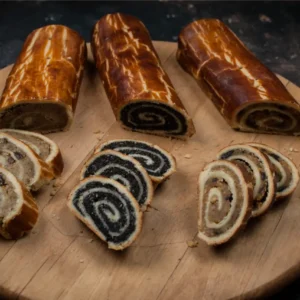 Mákos-kandírozott narancsos bejgli