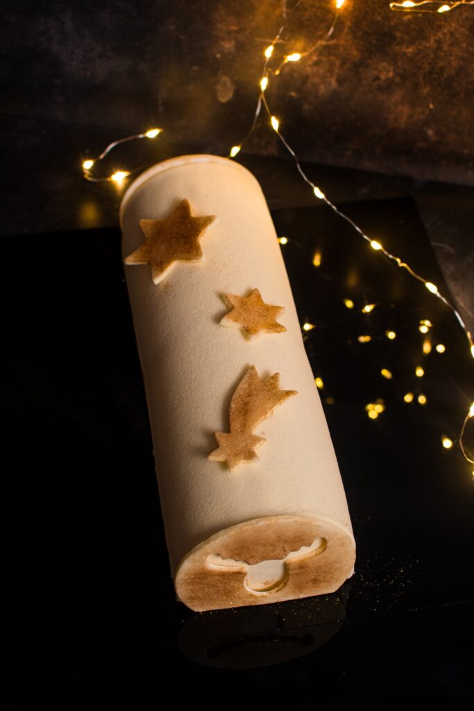 Karácsonyi fatörzs torta: alma-mák-vanília